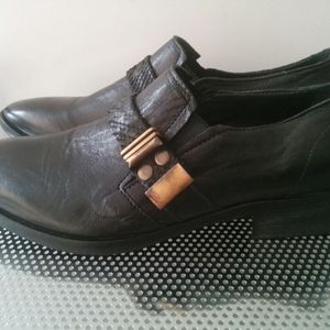 Women's Size  38.5 EU,  KBR Black Genuine Leather